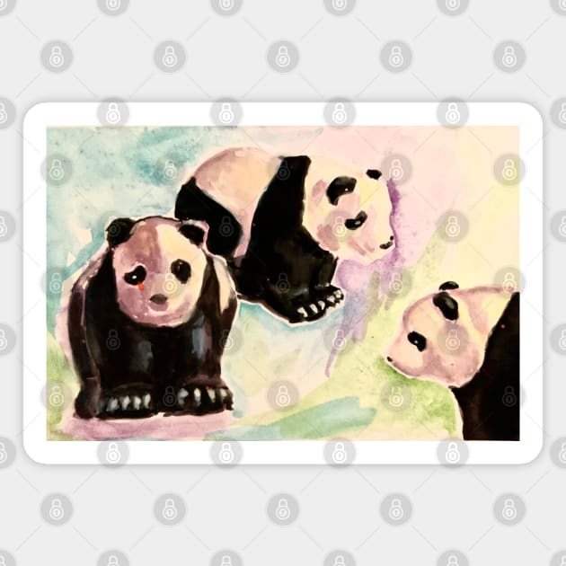 Little People Panda Magnet by Peaceful Pigments